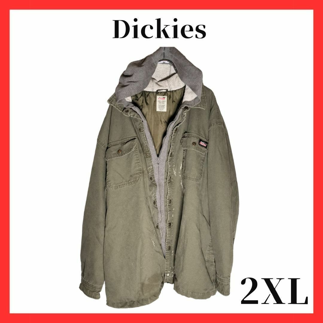 Dickies(ディッキーズ)のディッキーズ　ビンテージ　フード付き　ジャケット2XL メンズのジャケット/アウター(モッズコート)の商品写真