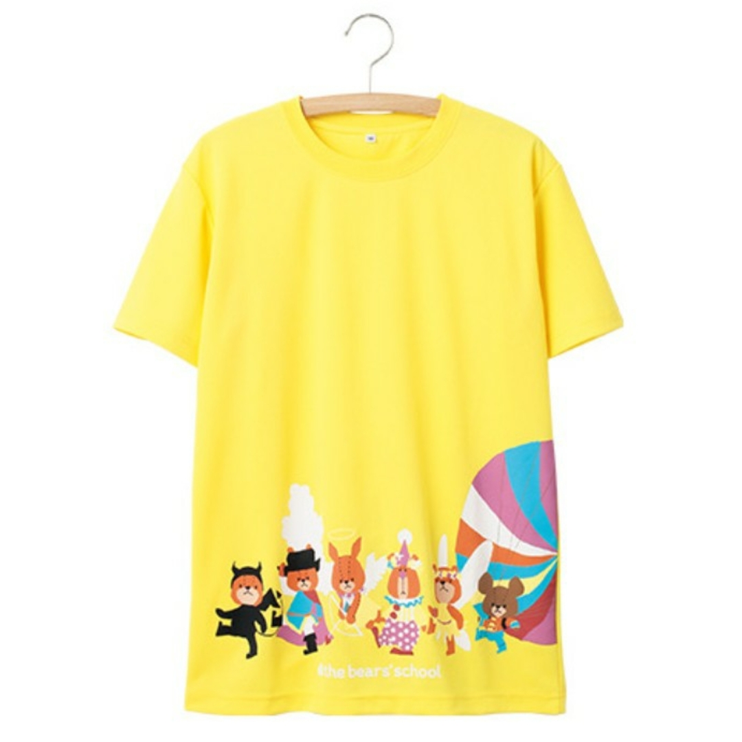 くまのがっこう ジャッキーのゆめ Ｔシャツ イエロー Ｓ エンタメ/ホビーのおもちゃ/ぬいぐるみ(キャラクターグッズ)の商品写真