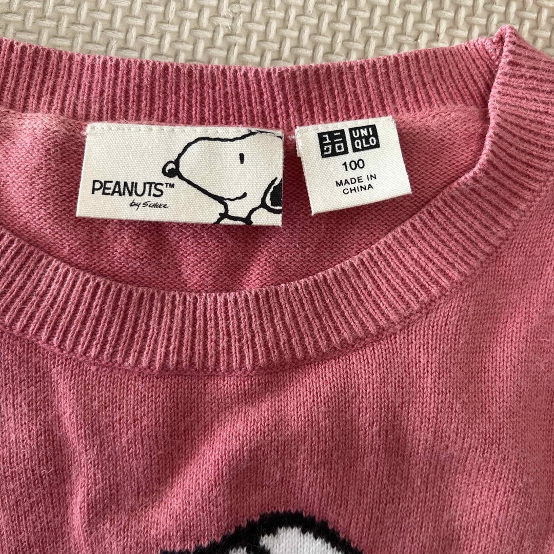 SNOOPY(スヌーピー)のユニクロUNIQLO スヌーピー  ニットトップス　トレーナー キッズ/ベビー/マタニティのキッズ服女の子用(90cm~)(ニット)の商品写真