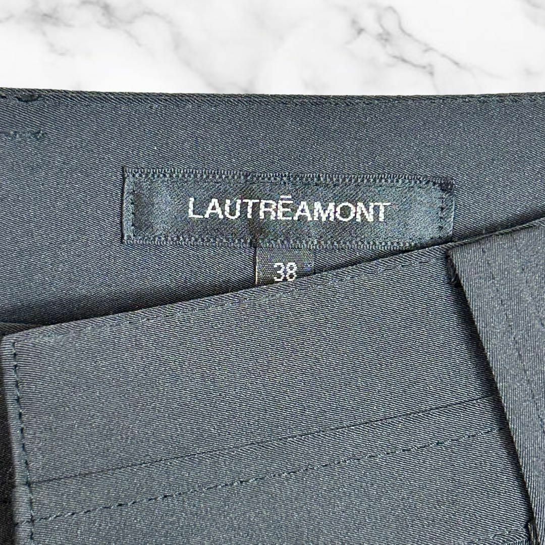 LAUTREAMONT(ロートレアモン)の美品✨【LAUTREAMONT】クロップドスラックス　ダブル裾　しっかり生地　M レディースのパンツ(クロップドパンツ)の商品写真