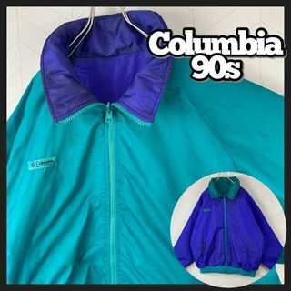コロンビア(Columbia)の希少 90s コロンビア リバーシブル 中綿 ナイロンジャケット オーバーサイズ(ナイロンジャケット)