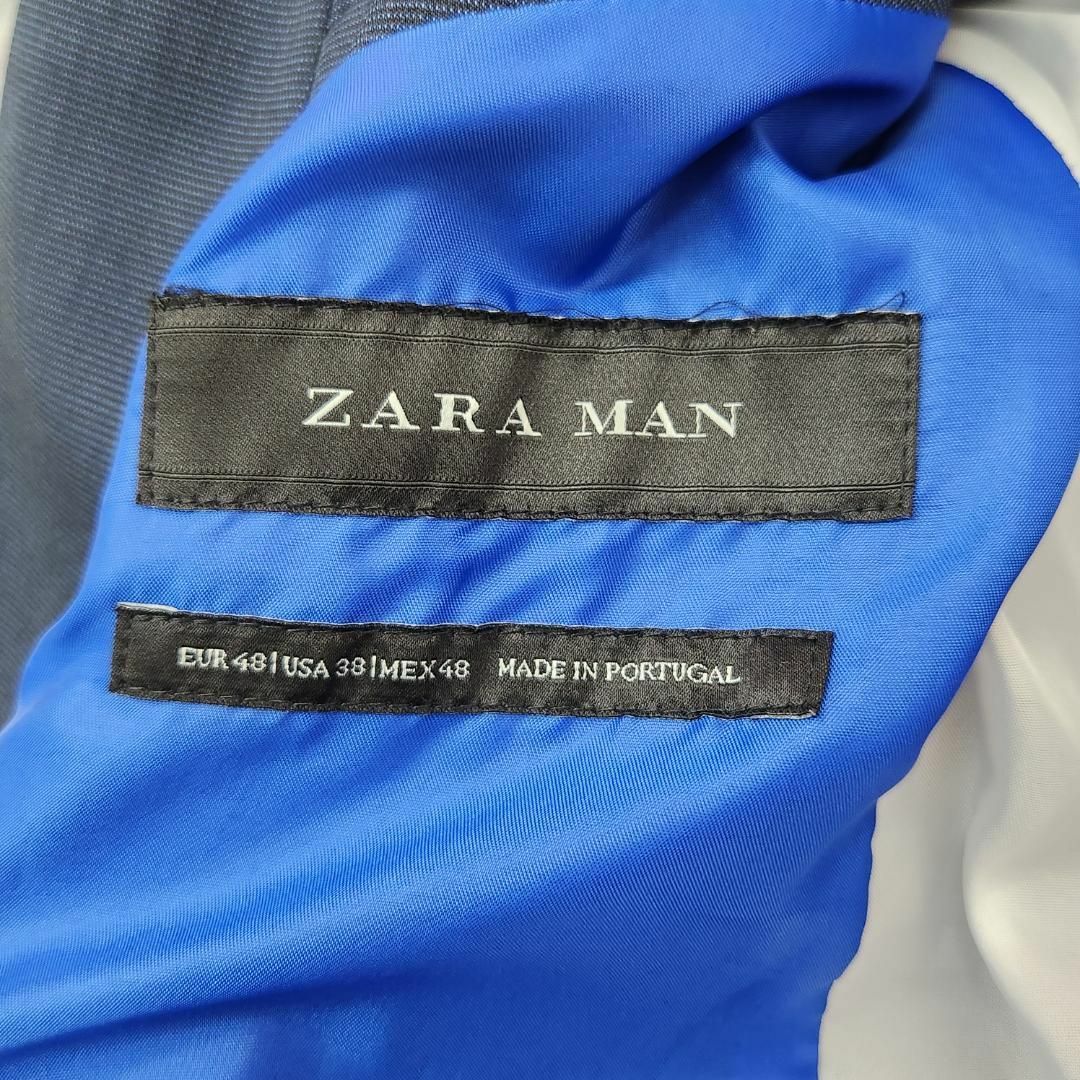 ZARA(ザラ)の美品★L★ZARA MAN テーラードジャケット シングル 2ボタンネイビー メンズのジャケット/アウター(テーラードジャケット)の商品写真