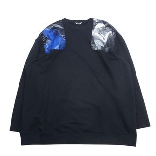 ラフシモンズ(RAF SIMONS)のRAF SIMONS ラフシモンズ 19AW 192-1908 × DAVID LYNCH デヴィッドリンチ フォトパッチ オーバーサイズ クルーネック スウェット ブラック系 S【中古】(スウェット)