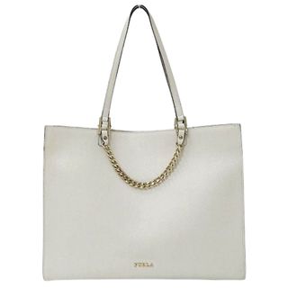 フルラ(Furla)のフルラ Furla バッグ レディース ブランド トートバッグ ハンドバッグ 2way レザー マギー ホワイト 白 チェーン 大容量 A4 肩掛け 通勤 通学 おしゃれ 【中古】(トートバッグ)