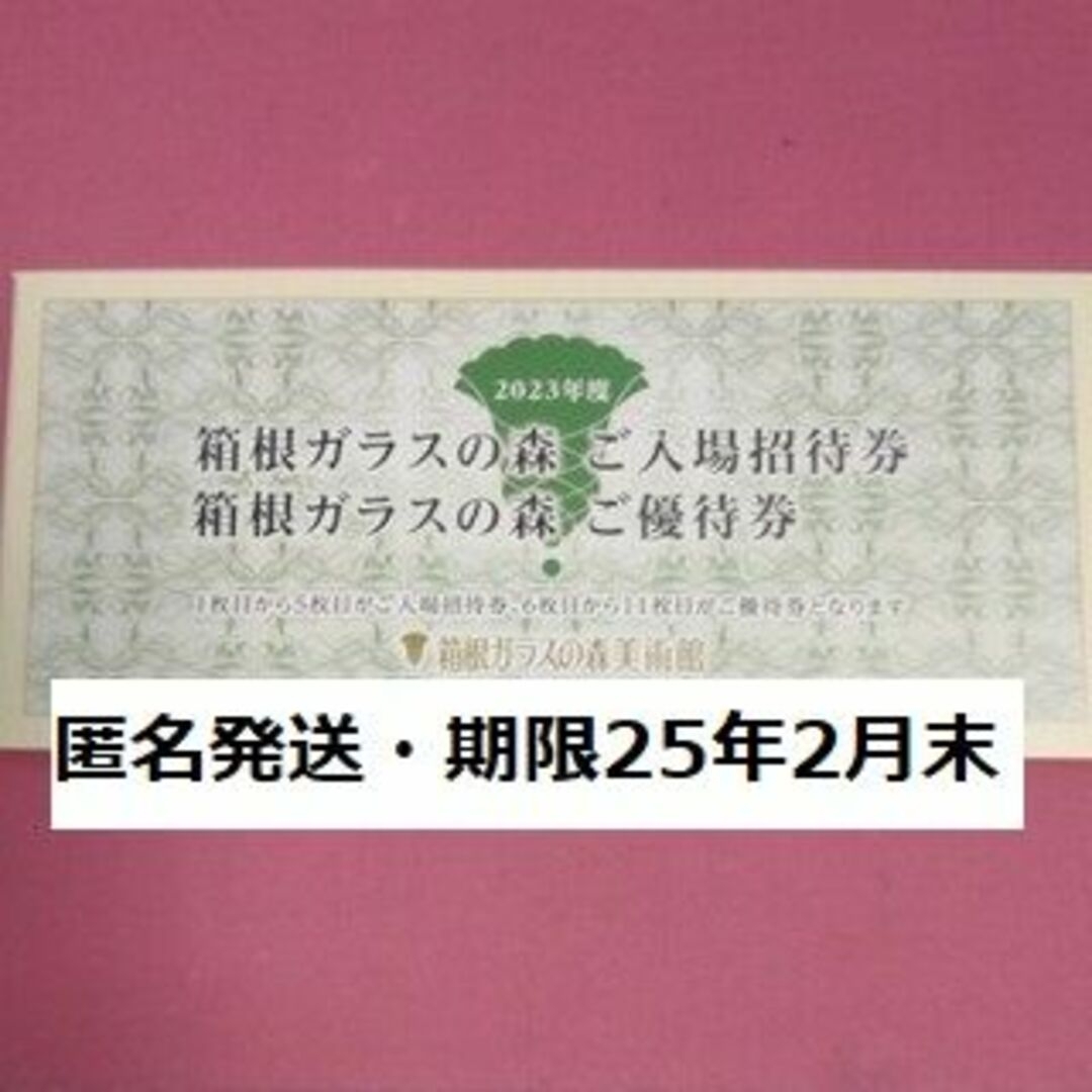 箱根ガラスの森　入場招待券5枚　優待券6枚 チケットの施設利用券(美術館/博物館)の商品写真