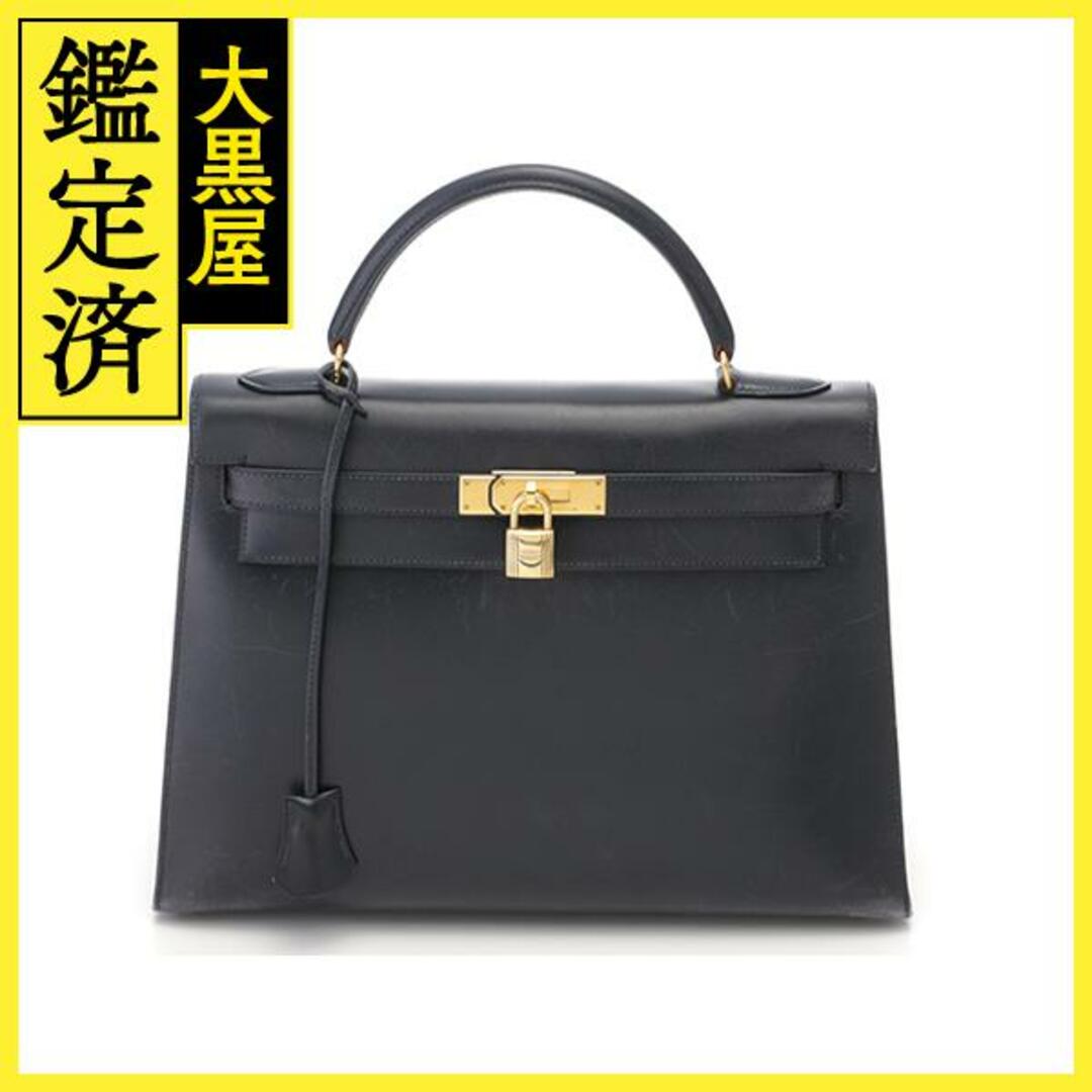 HERMES - HERMES　エルメス　ケリー32 ネイビー×GP　ボックスカーフ　【431】
