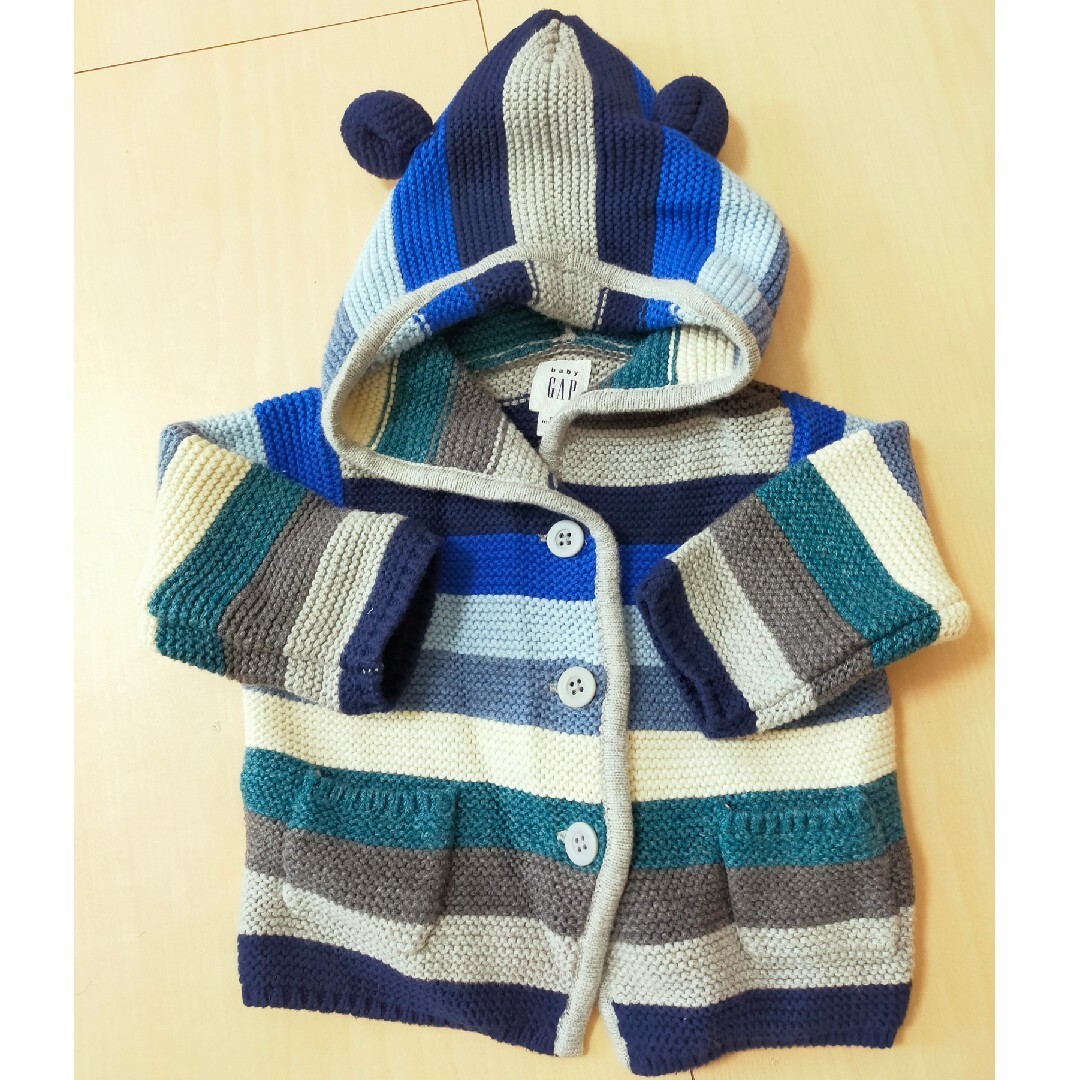 babyGAP(ベビーギャップ)の新品未使用　baby GAP カーディガン　くま　50cm キッズ/ベビー/マタニティのベビー服(~85cm)(カーディガン/ボレロ)の商品写真