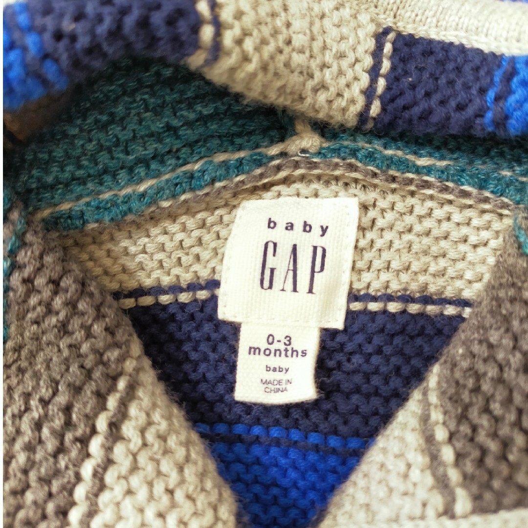 babyGAP(ベビーギャップ)の新品未使用　baby GAP カーディガン　くま　50cm キッズ/ベビー/マタニティのベビー服(~85cm)(カーディガン/ボレロ)の商品写真