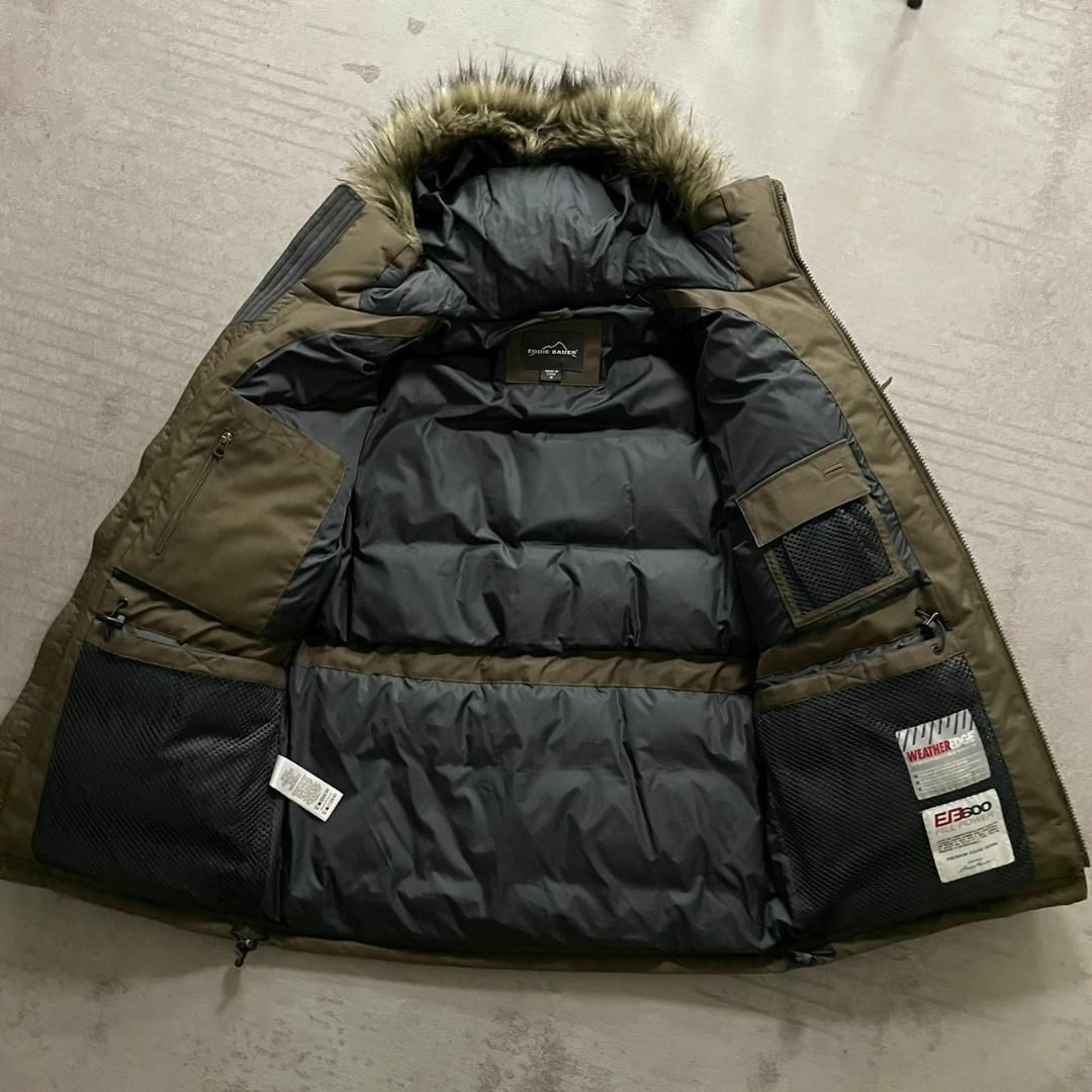 Eddie Bauer(エディーバウアー)の着用1回のみ EDDIE BAUER ダウンJKT ファー M メンズのジャケット/アウター(ダウンジャケット)の商品写真