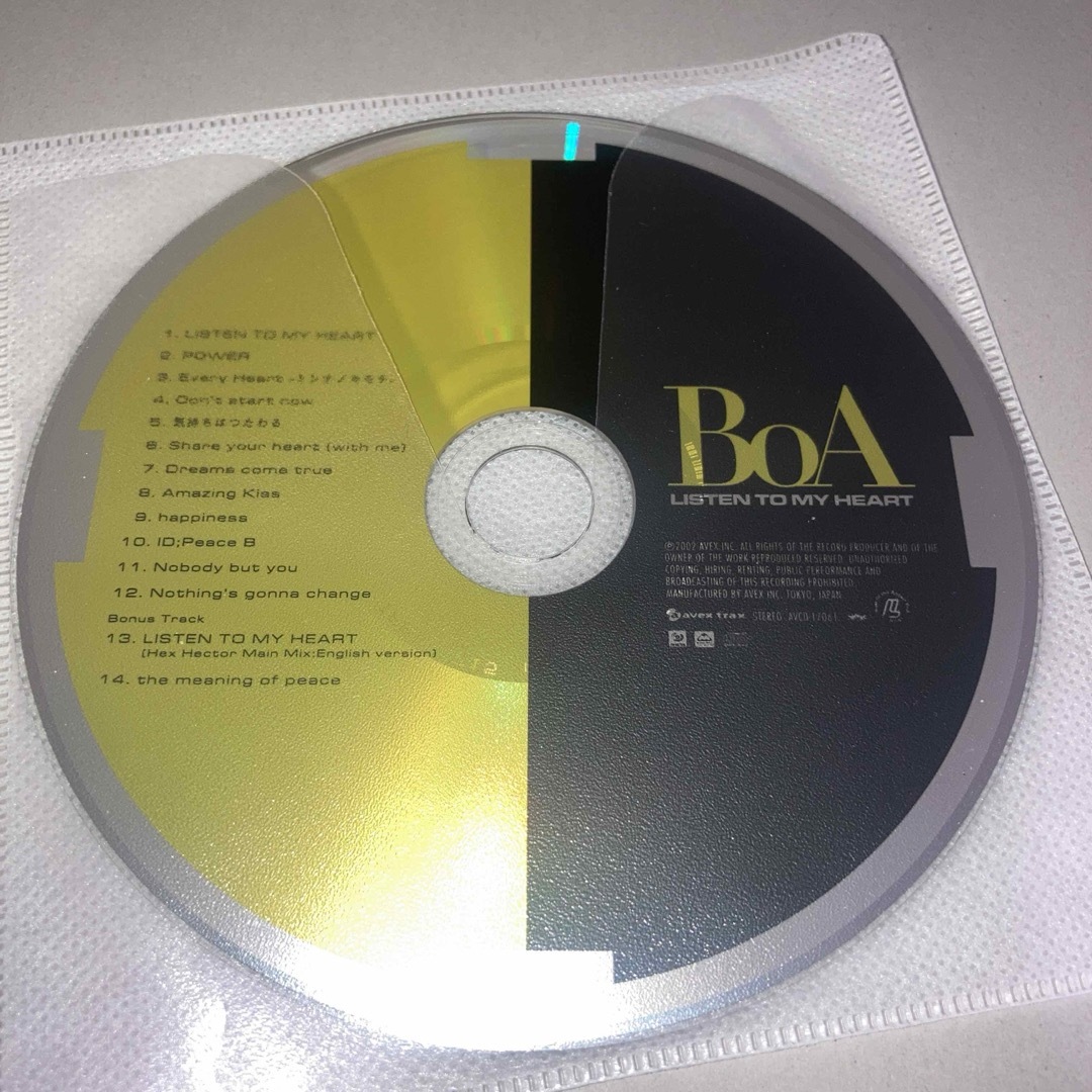 BoA CD2枚 LISTEN TO MY HEART VALENTI ボア エンタメ/ホビーのCD(ポップス/ロック(邦楽))の商品写真