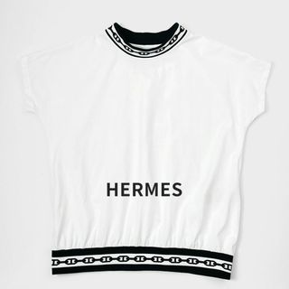 エルメス(Hermes)のHERMES エルメス シェーヌダンクル コットン Tシャツ 38 S ホワイト(Tシャツ(半袖/袖なし))