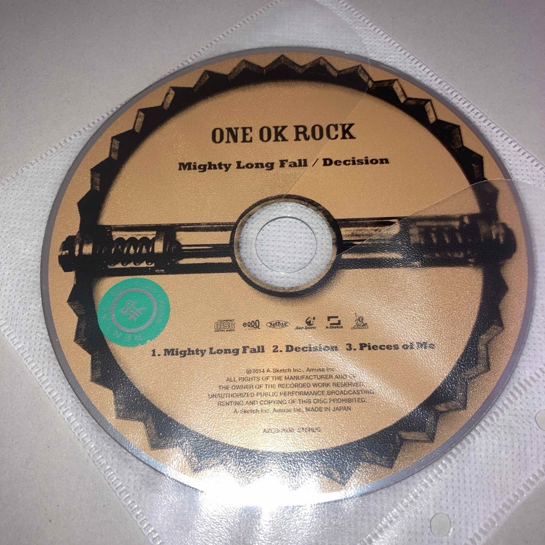 ONE OK ROCK Mighty Long Fall CD ウェンツ瑛士 エンタメ/ホビーのCD(ポップス/ロック(邦楽))の商品写真