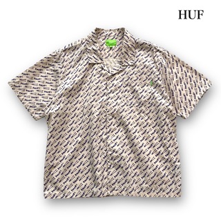 ハフ(HUF)の【HUF】ハフ ボルトカッター総柄 オープンカラー半袖シャツ 工具柄 (XL)(シャツ)