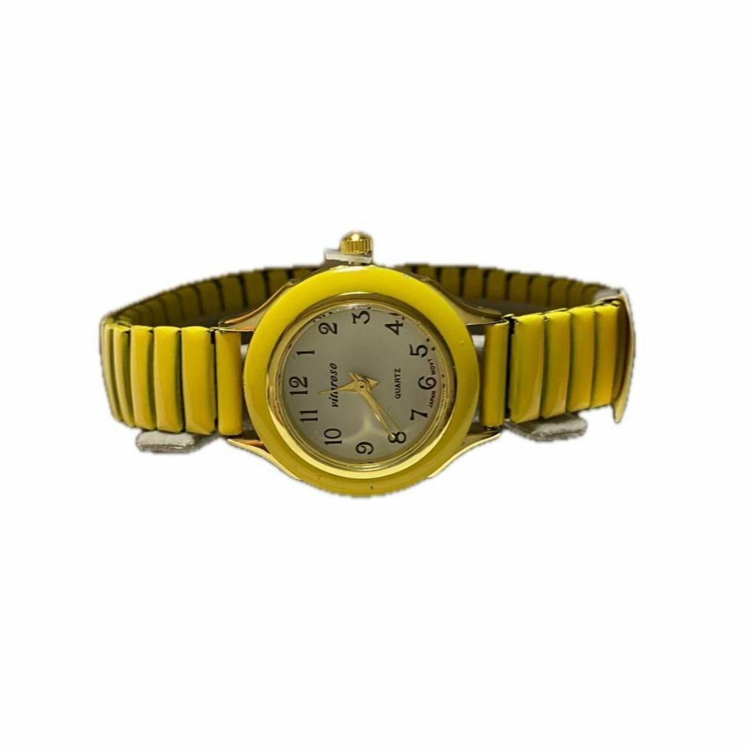 新品　　時計　ジャバラ　イエロー レディースのファッション小物(腕時計)の商品写真