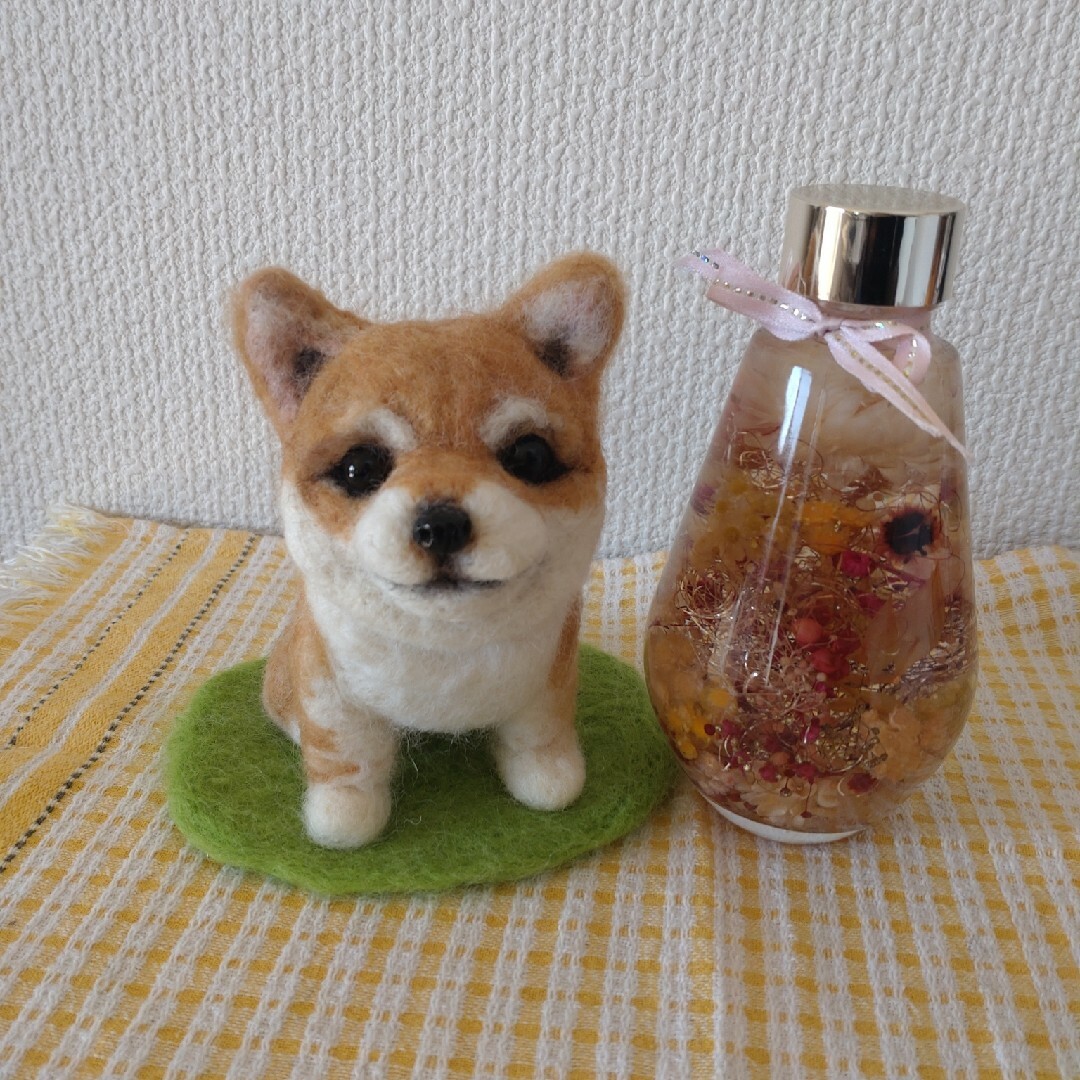 羊毛フェルト☆豆柴☆柴犬☆ぬいぐるみ ハンドメイドのぬいぐるみ/人形(ぬいぐるみ)の商品写真