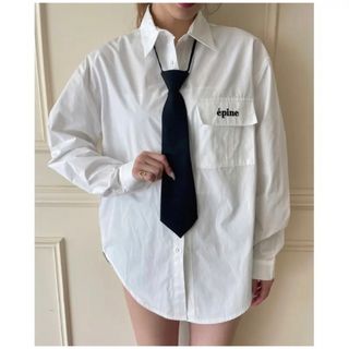 エピヌ(épine)のepine épine over design shirt white(シャツ/ブラウス(長袖/七分))