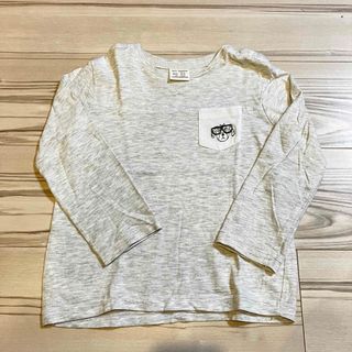 ザラキッズ(ZARA KIDS)の【ZARAKIDS】ザラキッズ 犬 ポケット 長袖Tシャツ サイズ104(Tシャツ/カットソー)