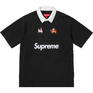 Supreme シュプリーム ポロシャツ 20AW × NIKE ナイキ Jewel Stripe Soccer Jersey ジュエル ストライプ サッカー ジャージ ポロシャツ ブラック系 M