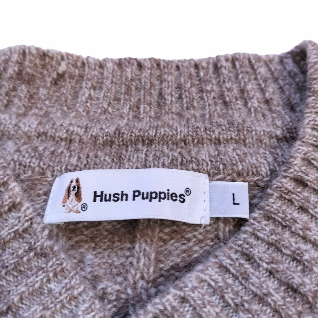 Hush Puppies(ハッシュパピー)のハッシュパピー　メンズ　古着男子　ニットセーター　ベージュ　Lサイズ メンズのトップス(ニット/セーター)の商品写真