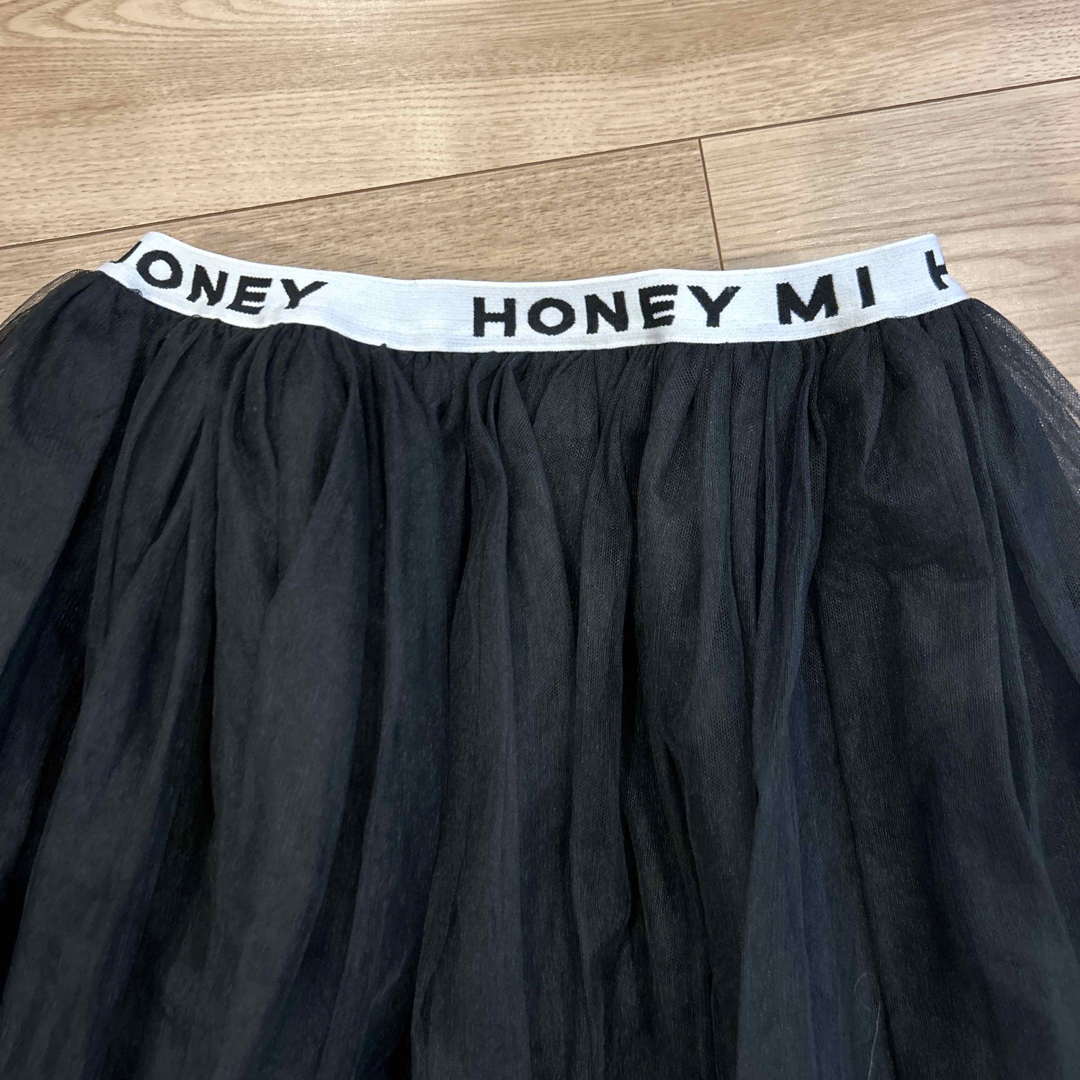 Honey mi Honey(ハニーミーハニー)の【HONEY MI HONEY】チュールスカート　ブラック レディースのスカート(ロングスカート)の商品写真