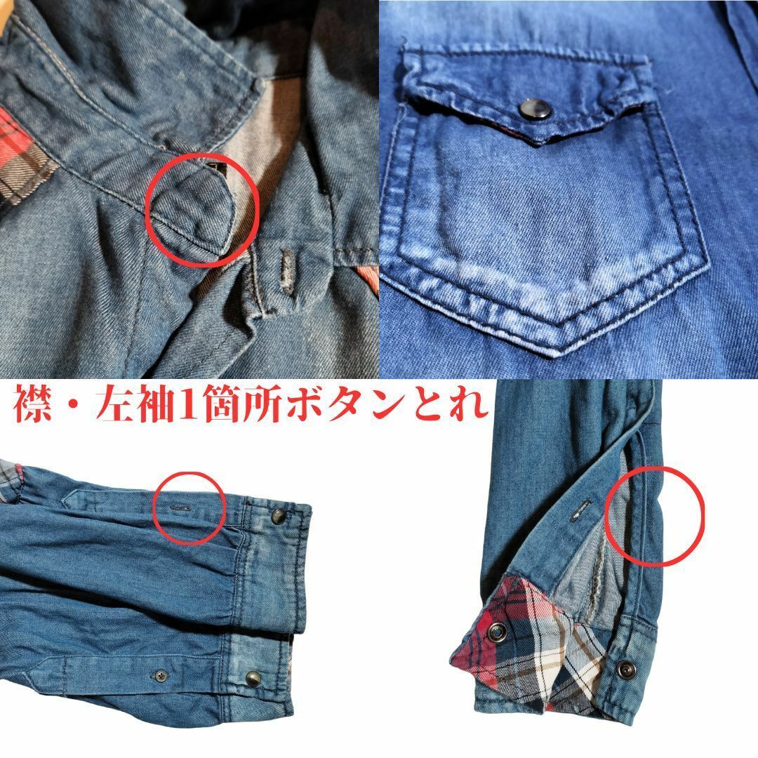 ZARA(ザラ)のZARAMAN　古着男子　メンズ　デニムシャツ　Lサイズ メンズのトップス(シャツ)の商品写真