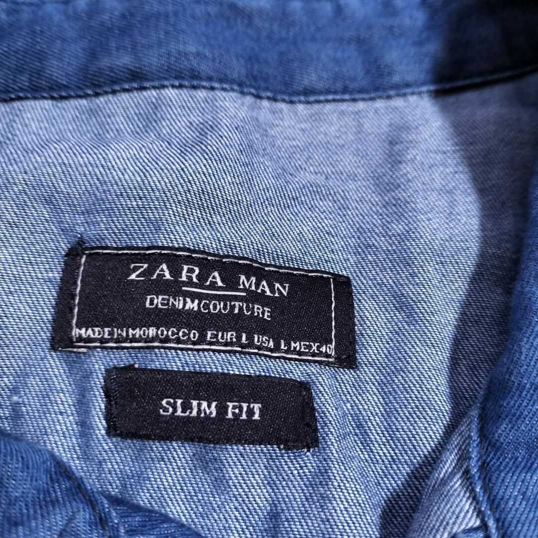 ZARA(ザラ)のZARAMAN　古着男子　メンズ　デニムシャツ　Lサイズ メンズのトップス(シャツ)の商品写真