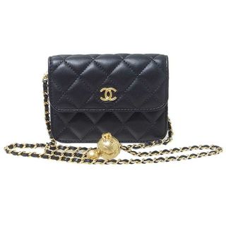 シャネル(CHANEL)の　シャネル CHANEL マトラッセ チェーン クラッチ ショルダーバッグ AP1628 ブラック レザー レディース ショルダーバッグ(ショルダーバッグ)