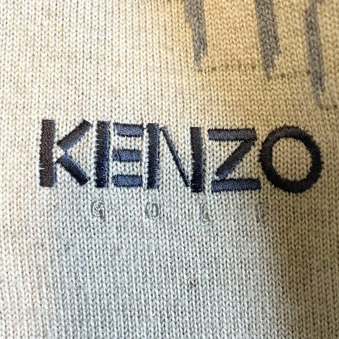 KENZO(ケンゾー)の【KENZO】ハーフジップ ニット セーター ロゴ 刺繍 XL メンズのトップス(ニット/セーター)の商品写真