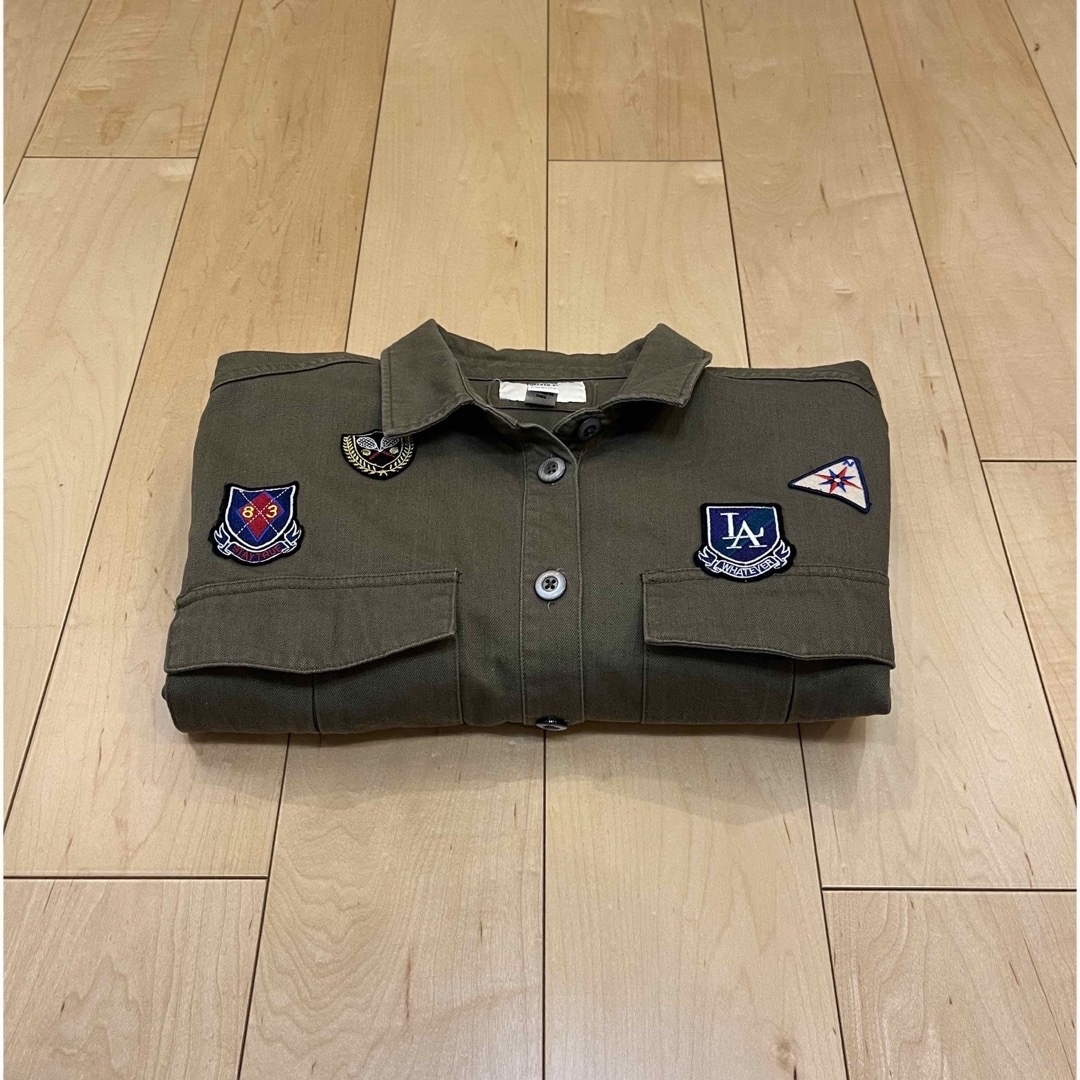 5/31迄☆vintage patch military shirt jk レディースのジャケット/アウター(ミリタリージャケット)の商品写真