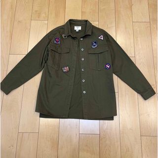 4/2迄☆vintage patch military shirt jacket(ミリタリージャケット)