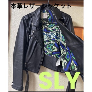 SLY - （美品）SLY レザーライダースジャケット 本革