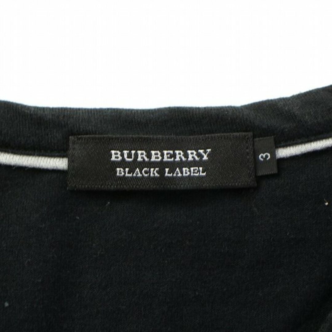 BURBERRY BLACK LABEL(バーバリーブラックレーベル)のBURBERRY BLACK LABEL Tシャツ カットソー 半袖 3 黒  メンズのトップス(Tシャツ/カットソー(半袖/袖なし))の商品写真