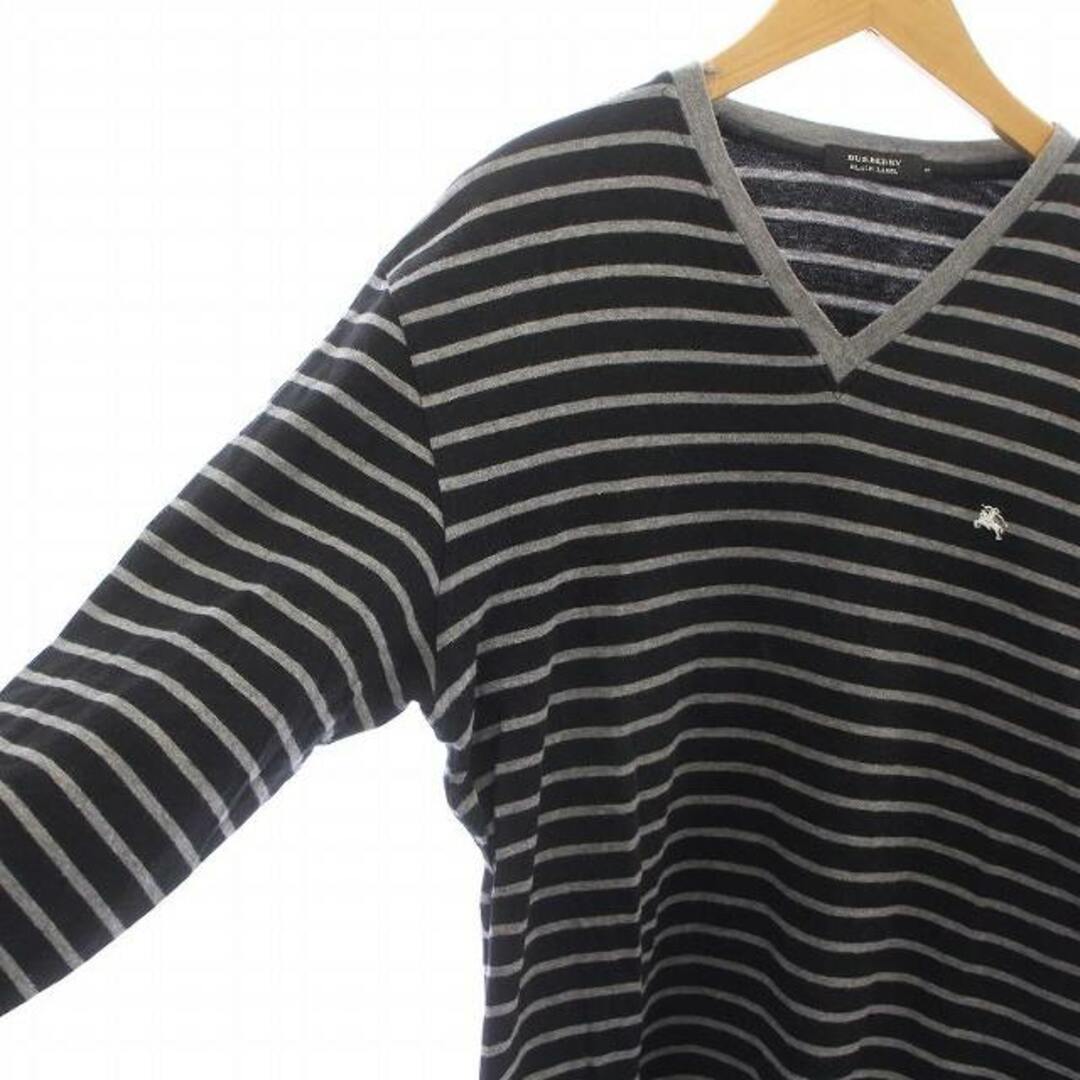 BURBERRY BLACK LABEL(バーバリーブラックレーベル)のBURBERRY BLACK LABEL Tシャツ カットソー 長袖 3 L 黒 メンズのトップス(Tシャツ/カットソー(七分/長袖))の商品写真