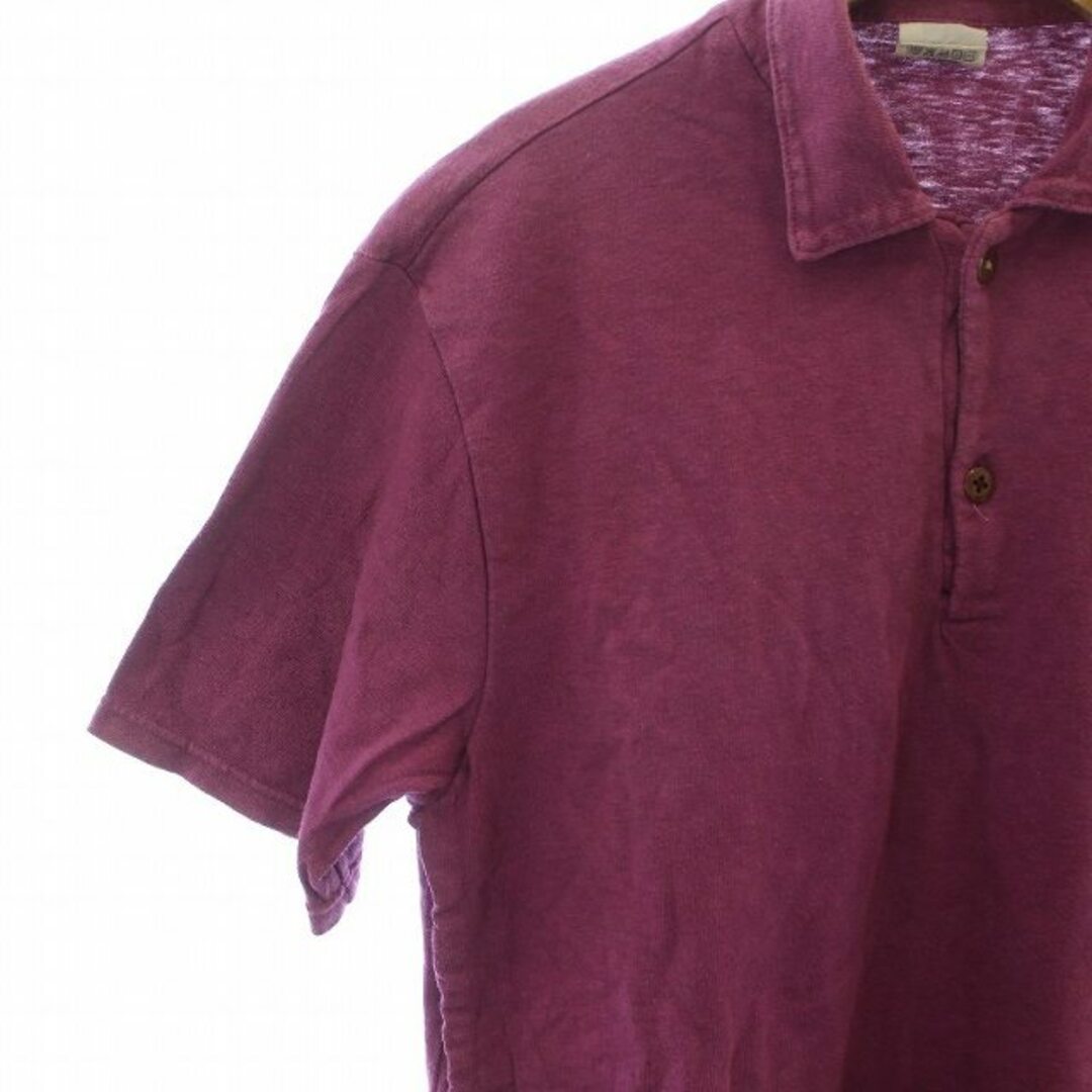 KAPITAL(キャピタル)のkapital ポロシャツ カットソー 半袖 サイドオープン 無地 2 M 紫 メンズのトップス(ポロシャツ)の商品写真