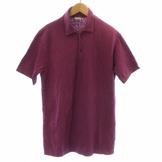キャピタル(KAPITAL)のkapital ポロシャツ カットソー 半袖 サイドオープン 無地 2 M 紫(ポロシャツ)