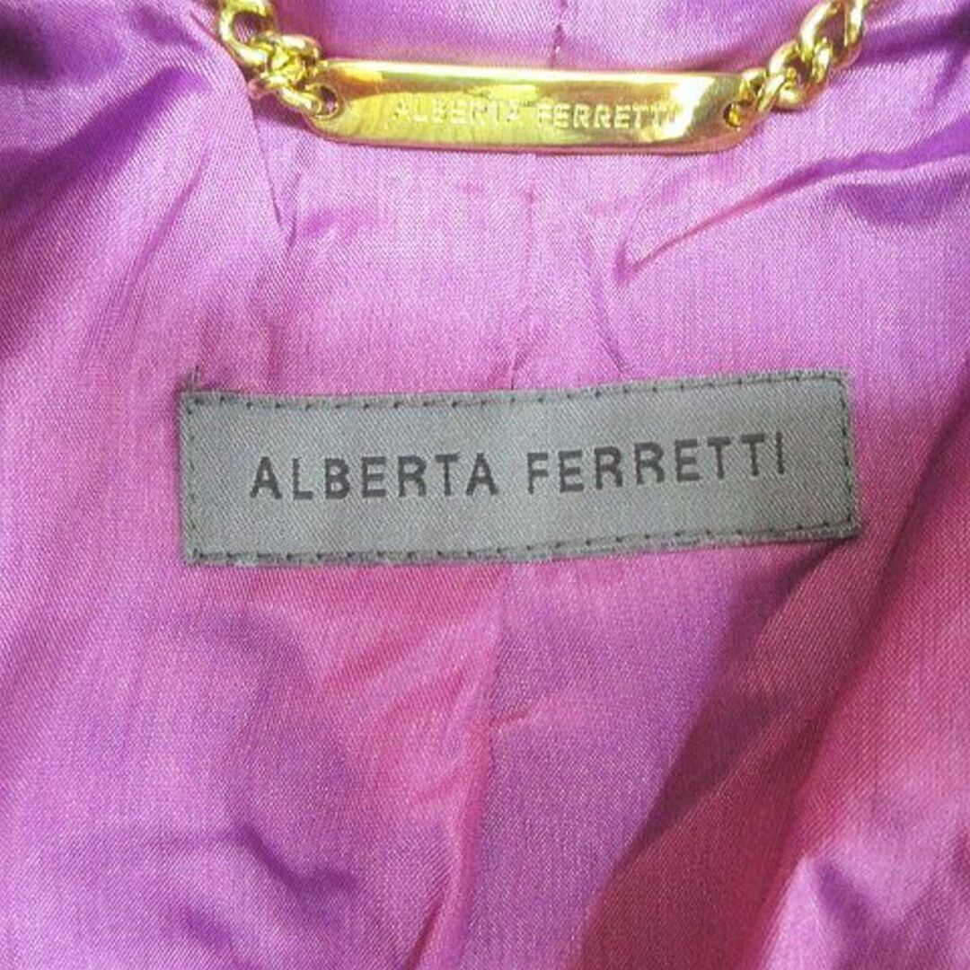 ALBERTA FERRETTI(アルベルタフェレッティ)のALBERTA FERRETTI ミドル丈 ウールコート 紫 パープル系 レディースのジャケット/アウター(その他)の商品写真