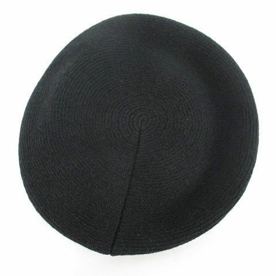Max Mara(マックスマーラ)のマックスマーラ ベレー帽 バタフライモチーフ MM ブラック 黒 帽子 服飾小物 レディースの帽子(ハンチング/ベレー帽)の商品写真