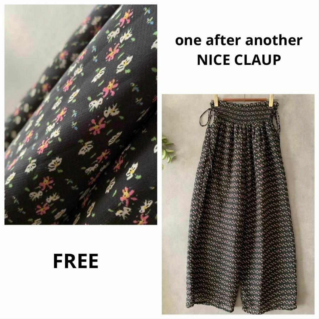one after another NICE CLAUP(ワンアフターアナザーナイスクラップ)のone after another NICE CLAUP 花柄ガウチョパンツ レディースのパンツ(カジュアルパンツ)の商品写真