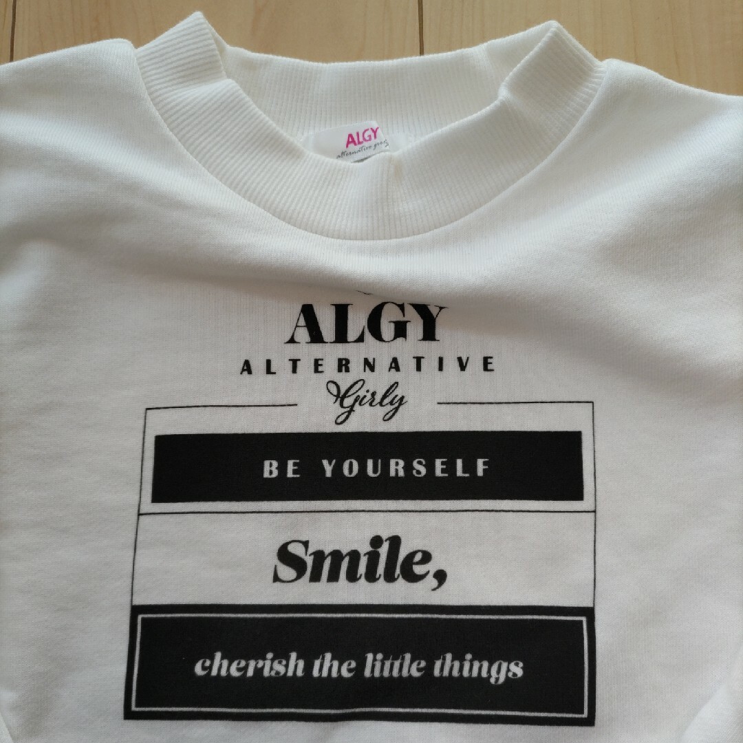 ALGY(アルジー)の新品✨ALGY♡白トレーナー140 キッズ/ベビー/マタニティのキッズ服女の子用(90cm~)(Tシャツ/カットソー)の商品写真