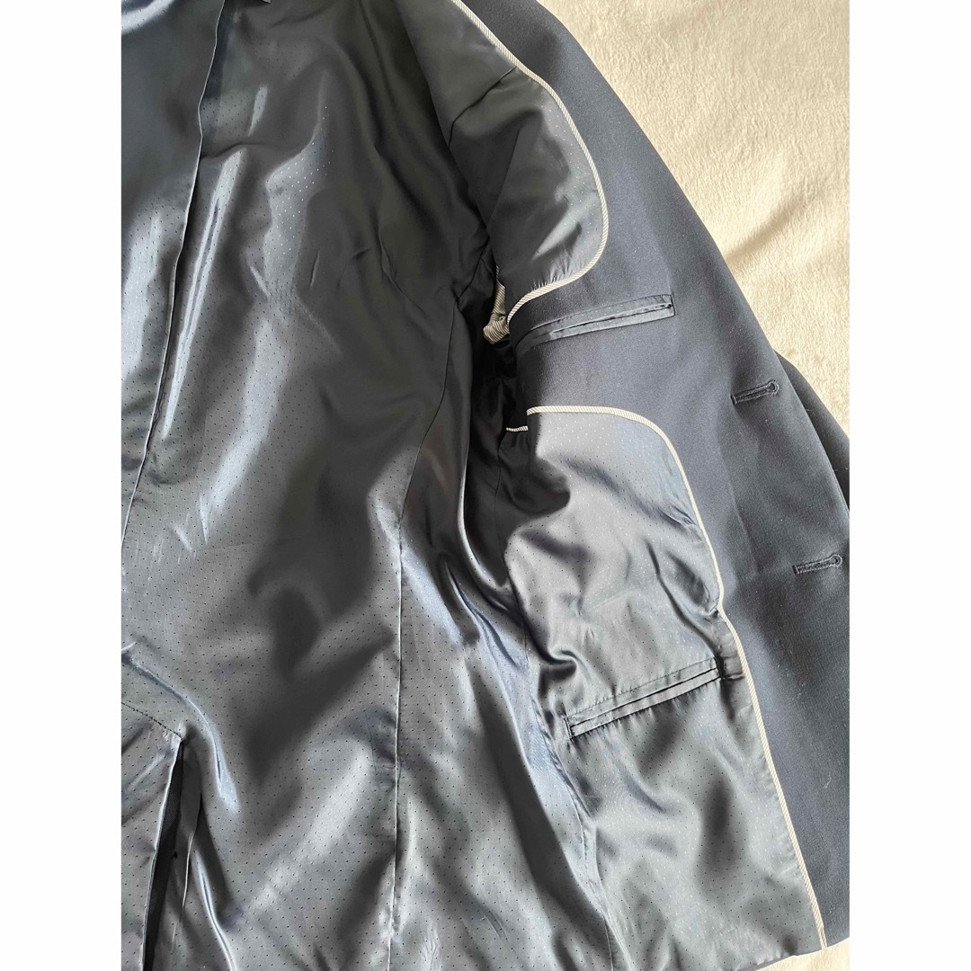 H&M(エイチアンドエム)のH&M / Slimジャケット(紺色、ネイビー) Sサイズ メンズのジャケット/アウター(テーラードジャケット)の商品写真