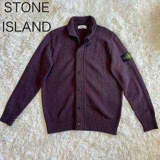 ストーンアイランド(STONE ISLAND)の【STONE ISLAND】ニット ワッペン ボタン ジップ ボルドー XL(ニット/セーター)