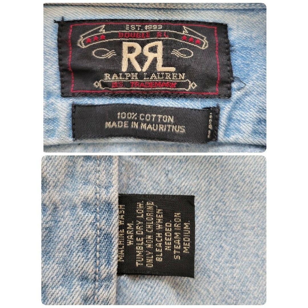 RRL(ダブルアールエル)の【三ツ星】ダブルアールエル　デニム　ワークシャツ　ダンガリーシャツ メンズのトップス(シャツ)の商品写真
