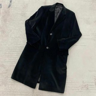 HUGO BOSS - 超美品 HUGO BOSS 48 NERON ベロア チェスターコート