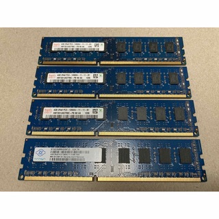 hynix 等 メモリ PC3-12800U 4GB×4枚 合計16GB ④(PCパーツ)