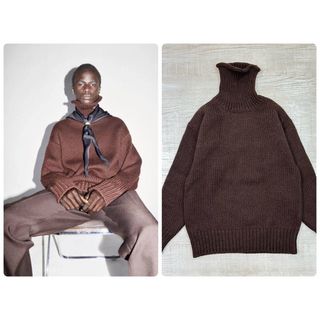 ジルサンダー(Jil Sander)の21aw ジルサンダー ウール x モヘア ロング タートル ニット 44(ニット/セーター)