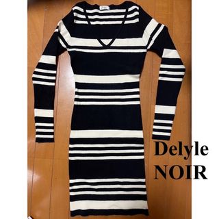 デイライルノアール(Delyle NOIR)のDelyle NOIR デイライルノアール ニットワンピース ボーダー ワンピ(ロングワンピース/マキシワンピース)