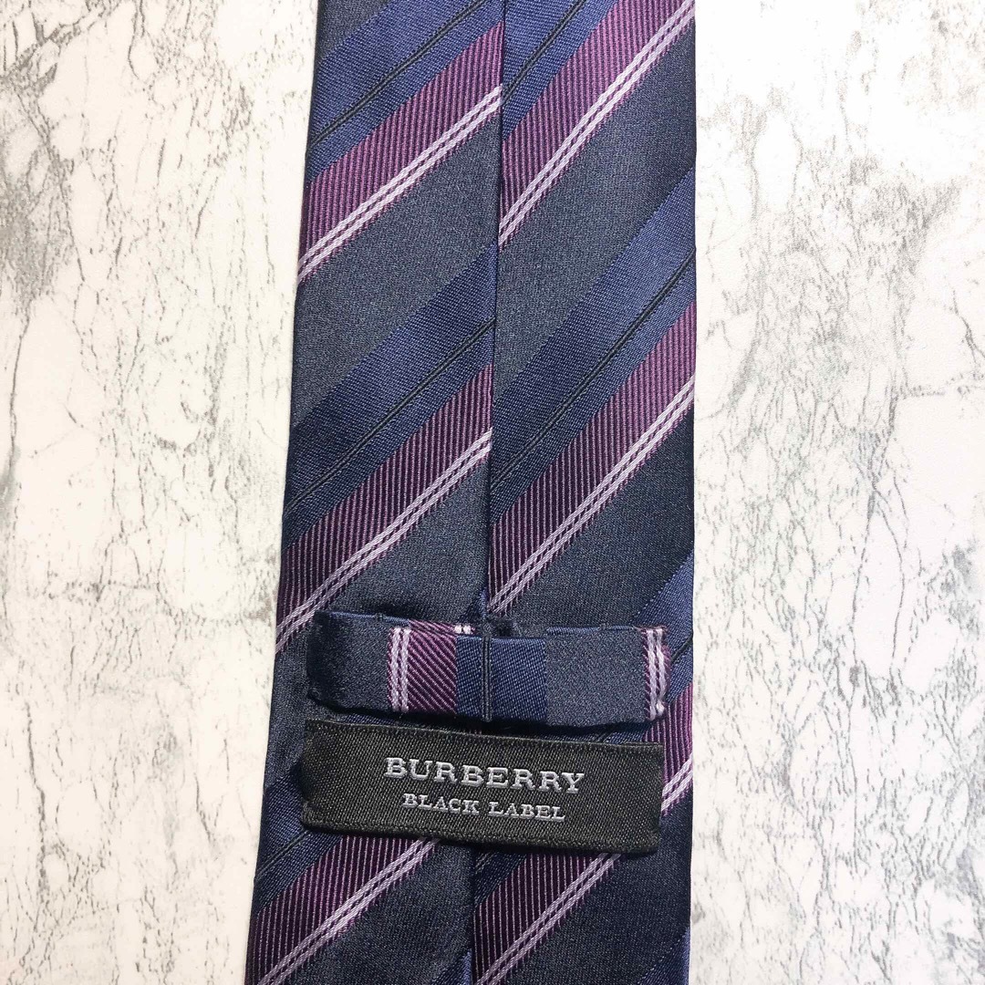 BURBERRY BLACK LABEL(バーバリーブラックレーベル)のBURBERRY BLACK LABEL ネクタイ　ストライプ　ホースロゴ メンズのファッション小物(ネクタイ)の商品写真