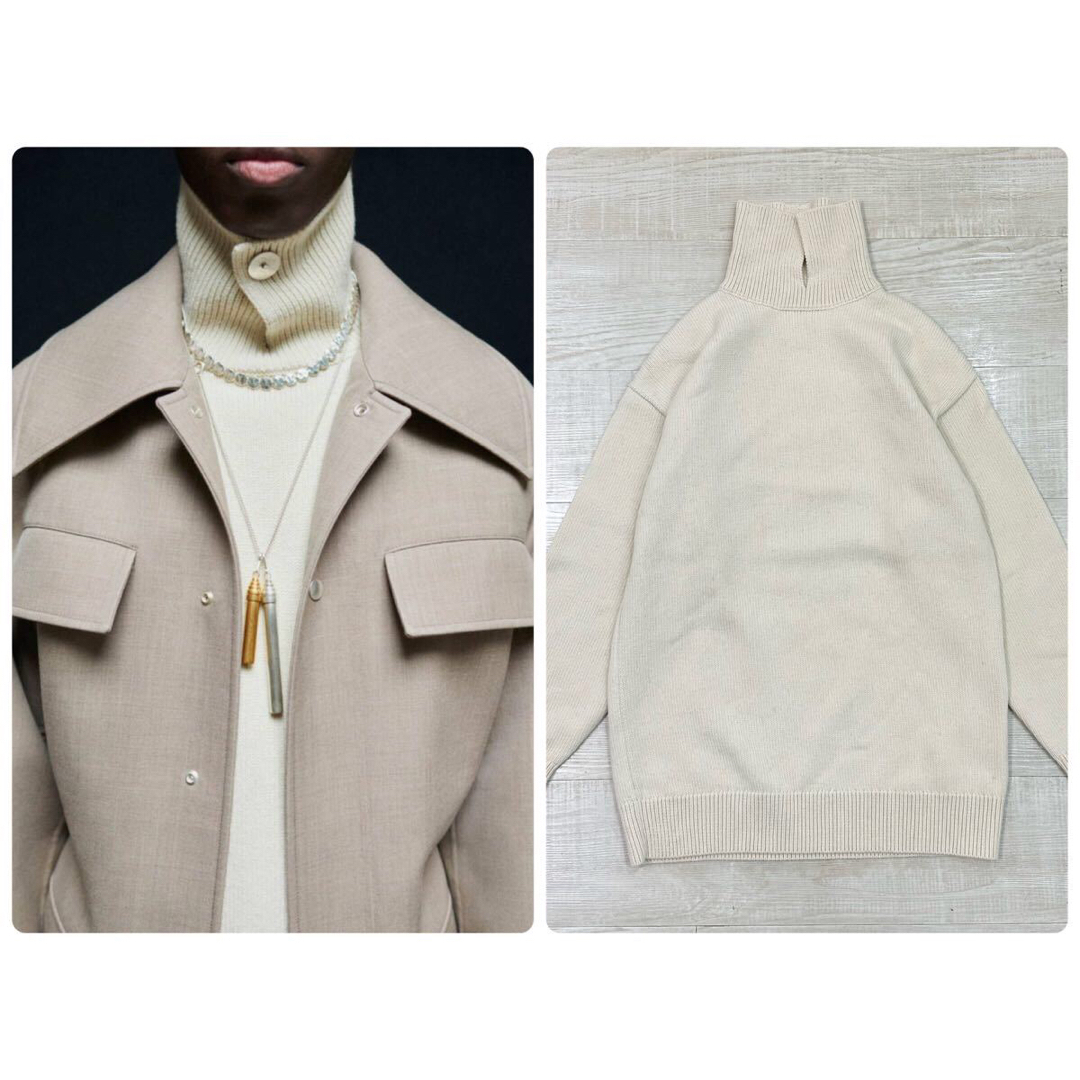 Jil Sander(ジルサンダー)の21aw JIL SANDER ウール x カシミア ハイネック ニット 44 メンズのトップス(ニット/セーター)の商品写真