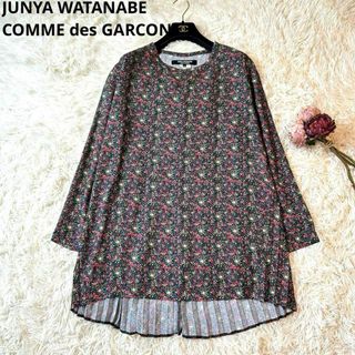 ジュンヤワタナベコムデギャルソン(JUNYA WATANABE COMME des GARCONS)の極美品 ジュンヤワタナベ コムデギャルソン バックプリーツブラウス 小花柄(シャツ/ブラウス(長袖/七分))