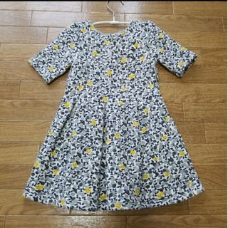 プチバトー(PETIT BATEAU)のプチバトー キルティングワンピース 5ans/110cm(ワンピース)